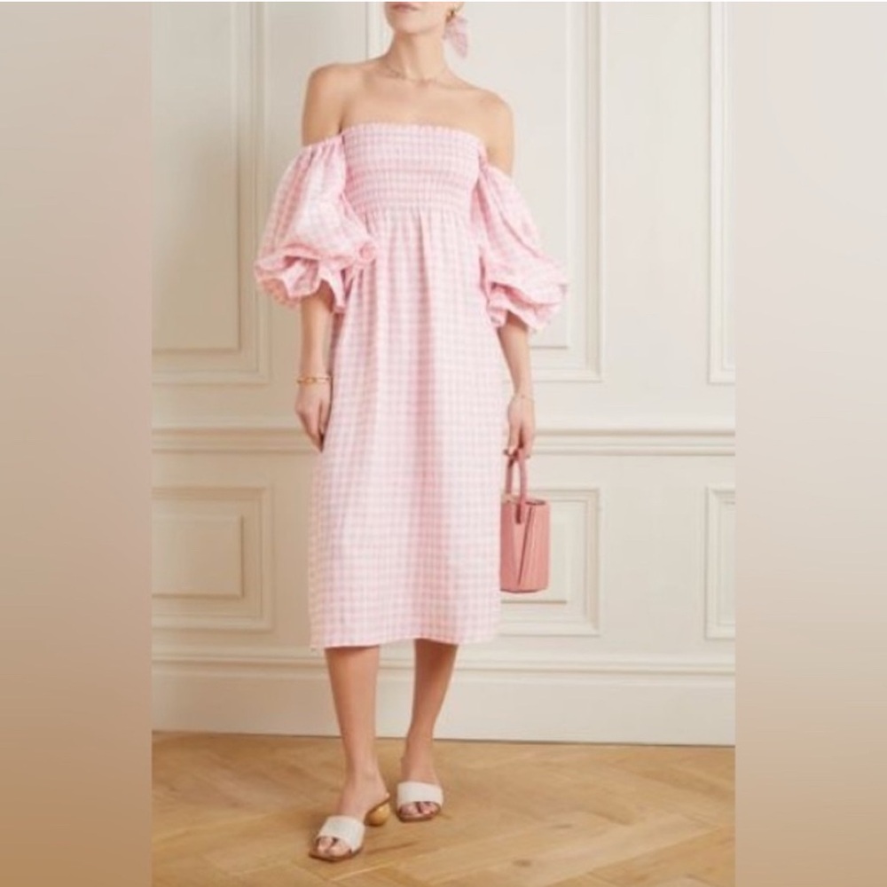 Sleeper Atlanta midi linen dress